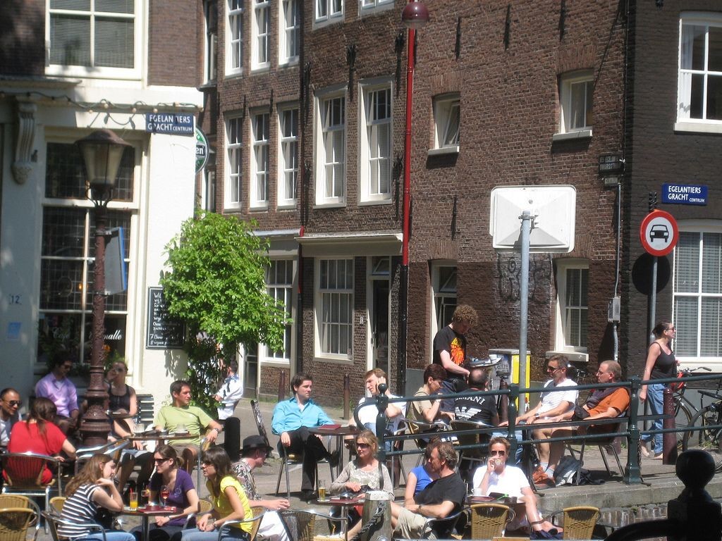 Amsterdam cafe sunny