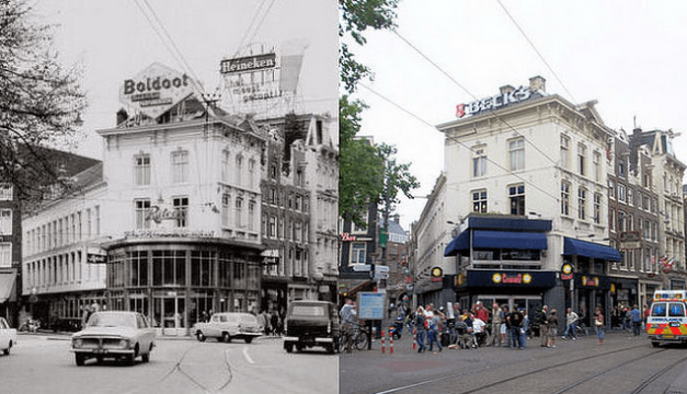 Historic Amsterdam then and now