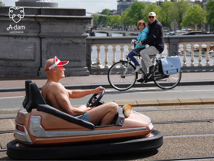 Naked Man Drives Around Amsterdam In Bumper Car